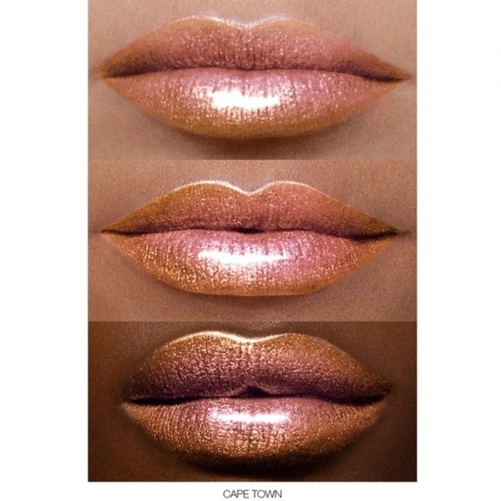 NARS Full Vinyl Lip Lacquer Cape Town 2437 Metallic Gold Peach Pink 0.17oz NIB